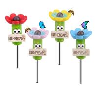 Pack of 4 Insect Drinking Cups, Bee Insect Drinkers Garden, Bee Insect Drinking Cups, Butterfly Drinking Cups for Garden, Bee Insect Drinking Cups, for Garden, Bees, Safe Drinking Places