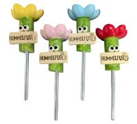 Pack of 4 Insect Drinks, Bee Drinkers for the Garden, Resin Bee Drinks, Butterfly Drinking Cups, Colourful Bee Bowls, for Wild Bees and Insects