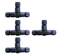 Pack of 4 IP68 Waterproof T Connectors Strong Wiring Solution Quick Installation for Outdoor Electrical Connection Industrial Waterproof Electrical Connector