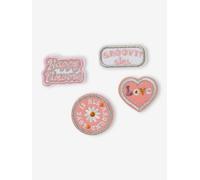 Pack of 4 Iron-on Patches for Girls rose