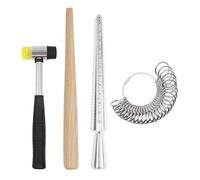 Pack of 4 Jewelry Rings Sizer and Mandrel Tool Rings Size Measuring Tool Efficient Circumference Sizing Tools Size Adjuster
