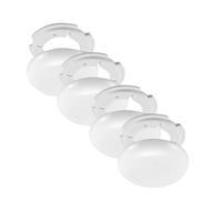 Pack of 4 Junction Box Ceiling Distribution Box White Diameter 10 cm - Flat Ceiling Panel & Cable Cover 1.5 cm Surface-Mounted Canopy Distribution Box for Lamp Connection Power Cable Cover Stucco