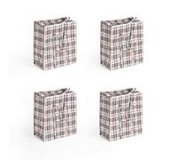 Pack of 4 Laundry Bags with Zips & Handles - 40 x 45 x 25cm, Water Resistant Laundry Bag Ideal as Reusable Shopping Bags, Packing Bags, Clothes Storage Bags, Moving Bags & Carrying Totes Bags