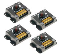 Pack of 4 LED Dimmer DC 12 V 24 V 30 A PWM for LED Strip Light Strip, Brightness Control Dimmer Switch with Rotary Knob for Adjusting, On/Off Switch, Dimmer Controller for Adjusting the Brightness