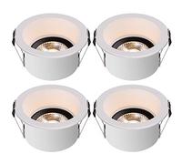 Pack of 4 LED Recessed Lighting 2-4 Inch Canless Wafer Downlight 3000K/4000K/6000K Selectable Wafer Light Adjustable Angle Spotlights 5-24W,18w-6000K