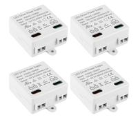 Pack of 4 LED Transformers 12 V/DC 10 W Mini, Transformer 100-240 V Constant Voltage, Driver Power Supply for Lights and Stripes, Small and Flat, No Minimum Load Requirements