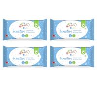 Pack of 4, Little Heroes Sensitive Baby Wipes, Fragrance Free, 66-Count Pack, Dermatologically Tested, Vegan Friendly, Hypoallergenic Wipes for Delicate Skin