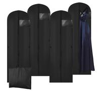Pack of 4 Long Dress Covers (Black), SC Black, House Equipment, SC BLACK, Home furnishings