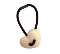 Pack of 4 Love Hair Bobbles, Elastic Hair Scrunchies, Ponytail Hair Bands, Headpiece Hair Rings with Elastic Band, Hair Accessories for Women and Girls, Gifts, Beige