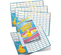 Pack of 4 Lucky Duck Fundraising Scratch Cards - A4 Size - 100 Names - Double Sided 330gsm Card