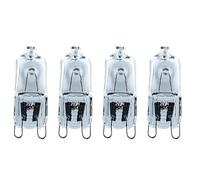 Pack of 4 Luxsa Lighting 18w = 25w G9 190lm Halogen dimmable Sylvania 2800K Warm White Loop Pin Push Fit Hi-pin Eco