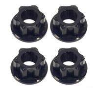 Pack of 4 M10 Track Wheel Nuts Suitable for Fixie Bicycle Axle Screws with Enhanced Grip for Rear Hub (black)