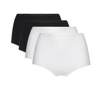 Playtex Brief Woman Maxi Organic Cotton Ultra-Comfort x4 White/Black 18