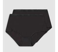 Pack of 4 Maxi Knickers in Organic Cotton black + black + black + black
