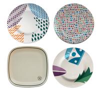 Pack of 4 Melamine Plates (Small Side Plates - Random Selection)