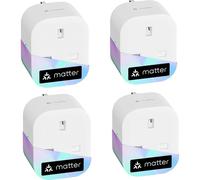 (Pack of 4) Meross Matter WiFi Smart Plug Power Socket Wireless Remote Control Amazon Alexa Google Home UK