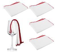 Pack of 4 Microfibre Polishing Cloth for Glass, 60 x 46 cm, Large Polishing Cloths, Wine Glass Polishing Cloth, Reusable Wine Glass Polishing Cloths, Streak-Free Glass Cleaning Cloth for Windows