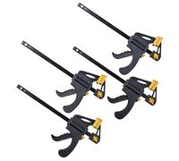 Pack of 4 Mini Ratchet Speed Clamps | 100mm 4" Quick Release Trigger Vice Grips | Reversible Rapid Bar Spreaders