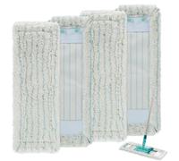 Pack of 4 Mop Covers for Leifheit Profi XL Micro Duo/Profi XL Cotton Plus All Handle Floor Mops, 60% Superfine Cotton Fibre for Strong Decontamination Capability, Especially for Stone and Tiles