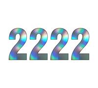 【Pack of 4】Multi Shine Silver Wheelie Bin Number (0) Self Adhesive Water Resistant Stickers, 7 Inches Bin Numbers for Wheelie Bins Dustbins Garbage bins (2)