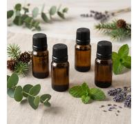 Pack of 4 Natural Essential Oils Fiore d’Oriente - Tea Tree, Oregano, Thyme + Patchouli - 100% Pure Steam-Distilled - Aromatherapy Gift Idea 4x10ml