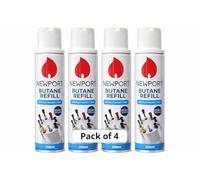 Pack of 4 - Newport For Lighters - 250ml Compatible with All Lighters | Ideal for Various Purpose like BBQ, Candle, Camping, Kitchen, Cooking Lighter