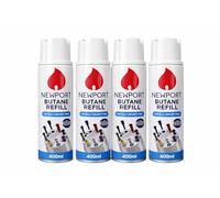 Pack of 4 - Newport For Lighters - 400ml Compatible with All Lighters | Ideal for Various Purpose like BBQ, Candle, Camping, Kitchen, Cooking Lighter