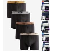 Pack of 4 Next Mens Boxer Shorts Pure 100% Cotton A-Front Soft Daily Underwear