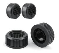 Pack of 4 Non-Slip Mats Washing Machine Feet Dampener, Anti Vibration Washing Machine Vibration Damper Anti-Vibration Mat Base Frame for Dryer Fridge (Round, Black)