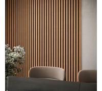 Pack of 4 Oak Acoustic Wall Panels - 240cm x 60cm - Delamere