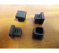 Pack of 4 of 20mmx20mm Plastic End Caps for metal box section, plug bung finish