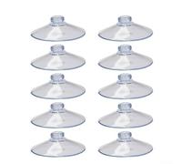 Pack of 4 or 10 Clear PVC Round Suction Cups with Strong Grip, Sizes 55mm and 50mm, Suitable for Bathroom, Kitchen Walls, Glass Hooks and Hangers (10pcs 5cm)