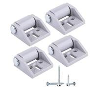 (Pack of 4 pcs) Small 15 mm Furniture Castors, Rubber Wheels, Fixed Casters, Non-Swivel One Direction Wheel With Mounting Plate, Screws Included (4)