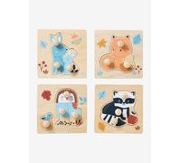 Pack of 4 Peg Puzzles in FSC® wood, Forest Friends wood