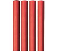 Pack of 4 Plain Metallic Foil Effect Wrapping Paper 4 x 2 Meter Roll - Ideal for Any Special Occasion, Wedding or Birthday Present, Festive Decoration etc. by Karrma Ltd (Red)