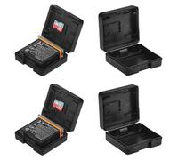 Pack of 4 Plastic Protective Storage Case Boxes Compatible with Battery of DJI Osmo Action 5 Pro/4/3/6 Cameras, Multifunctional Battery Case Organizer with Memory Card Slot
