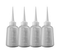 Pack of 4 portable wash bottle supplies squeeze the bottle with a nozzle to accurately distribute glue and oil
