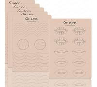 Pack of 4 Practice Skin for Lip Tint and Lip Blush, Artificial Skin, Training Pad for Semi-Permanent Lip Makeup Beginners (4 Pieces Beige Pad)
