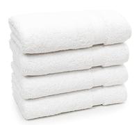Pack of 4 Premium Hand Towel 100% Egyptian Cotton Ultra Soft & High Absorbent - 500 GSM Extra Think White Hand Towel 50x90 cm Spa Hotel Quality