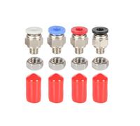 Pack of 4 PTFE Pneumatic Feed Tube Fittings PC4 Connectors for Printers High Flows Anti Clog Design PTFE Air Connectors for Printing