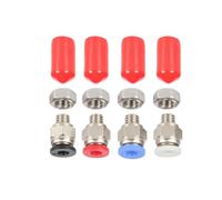Pack of 4 PTFE Pneumatic Feed Tube Fittings PC4 Connectors for Printers High Flows Anti Clog Design High Temperature Resistant PTFE Fitting