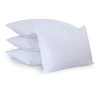 Pack of 4 Quilted Pillow Protectors, Ultra Luxe Zipped Pillow Protectors, Soft & Breathable Polycotton Pillowcase Protectors, All Season Pillow Protectors cases, 75x50cm White
