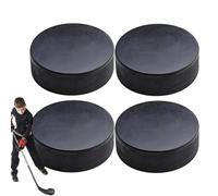 Pack of 4 Regular Hockey Discs - Hockey Disc, Standard Practice Pucks | Official Size Training Hockey Discs | 3 Inch Diameter, 1 Inch Thick, Ice Hockey Equipment for Pond Hockey, Roller Hockey