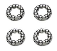 Pack of 4 Replacement Ball Bearing Retainer Cages for Bike Front and Rear Hub Wheel Service, 1/4” X 7 Balls
