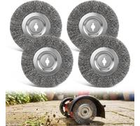 Pack of 4 Replacement Brass Wire Compatible with Einhell Battery Grout | 10 mm thick brush profile for removing stubborn dirt and moss effortlessly. Durable & Efficient.