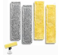 Pack of 4 Replacement Pads Compatible with Kärcher Window Vacuum Cleaner Replacement Parts, Window Vacuum Cleaner Accessories, Microfibre Mop Covers, Suitable for Kärcher Window Cleaner WV2 WV5 WV6