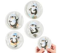 Pack of 4 Reusable Pocket Warmers, Children's Hand Warmers for On the Go, Pocket Warmer, Hand Warmer, Penguin, with Great Motifs, Heat Pad for Cold Days and on the Go