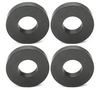 Pack of 4 Ring Magnets: Diameter 70 mm x 32 mm x 15 mm Ferrite Ring Magnet with Hole, Magnetic Ring Heavy Duty Ring Magnets Magnetic Disc with Hole Ring for Industry, DIY, Crafts, Science Projects