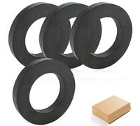Pack of 4 Ring Magnets: Diameter 70 mm x 32 mm x 15 mm Magnetic Ring Ferrite Ring Magnet with Hole, Heavy Duty Ring Magnets Magnetic Disc with Hole Ring for Industry, DIY, Crafts, Science Projects