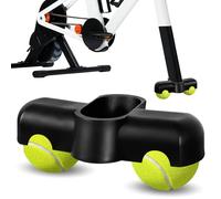 Pack of 4 Rocker Plate Feet, Indoor Cycling Snap Rocker Feet Adapter, Portable Rocker Plate Bicycle Trainer, Tennis Ball Feet for Wahoo Kickr Core Roller Trainer, with 8 Tennis Balls